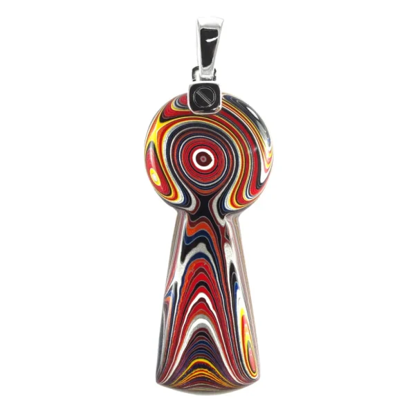 Corvette Fordite Sterling Silver Pendant I Jan Leslie