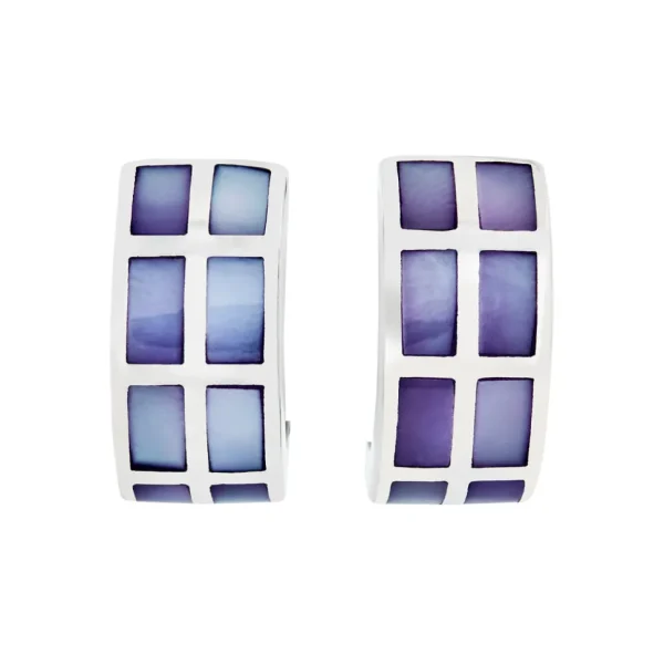 Dash Gemstone Sterling Silver Huggie Earrings