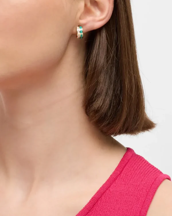 Dash Multicolor Sterling Huggie Earrings