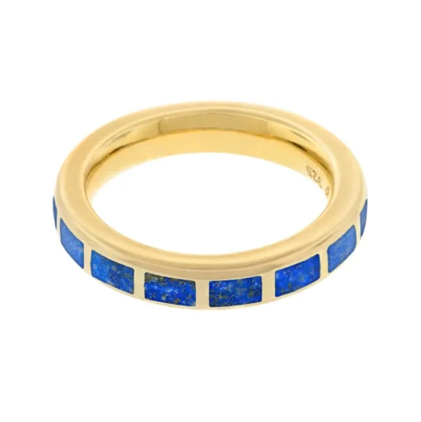 Dash Rectangle Gold Vermeil Sterling Stackable Ring