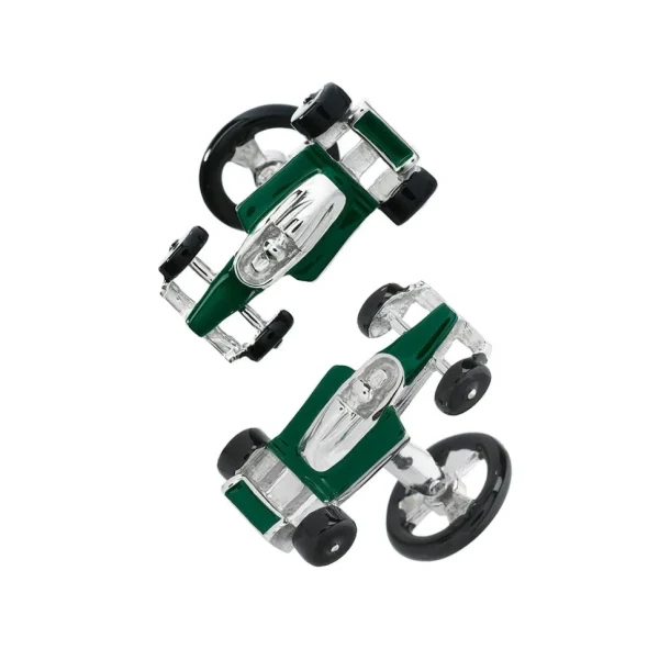 Formula One Race Car Sterling Silver Cufflinks