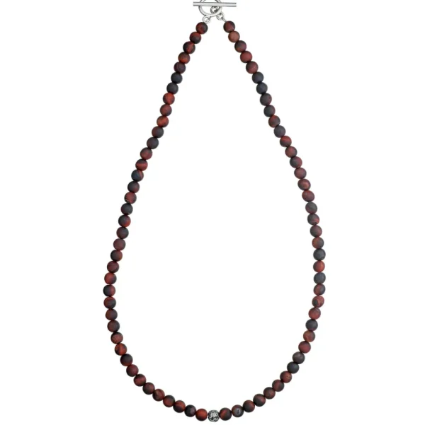 Gemstone Beaded Necklace with Sterling Spacer
