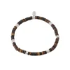 Heishi Shell & Sterling Flex Bracelet