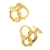 18k Gold Vermeil Handcuff Sterling Cufflinks
