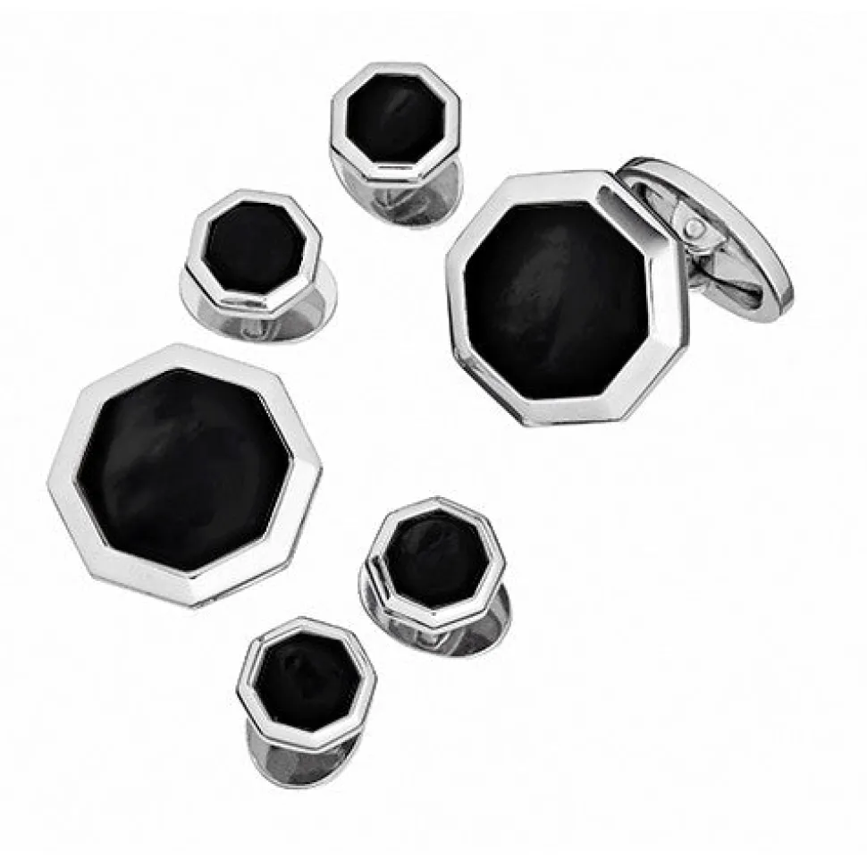 octagon_onyx_gemstone_ste_0.webp Octagon Onyx Gemstone Sterling Cufflinks & Studs