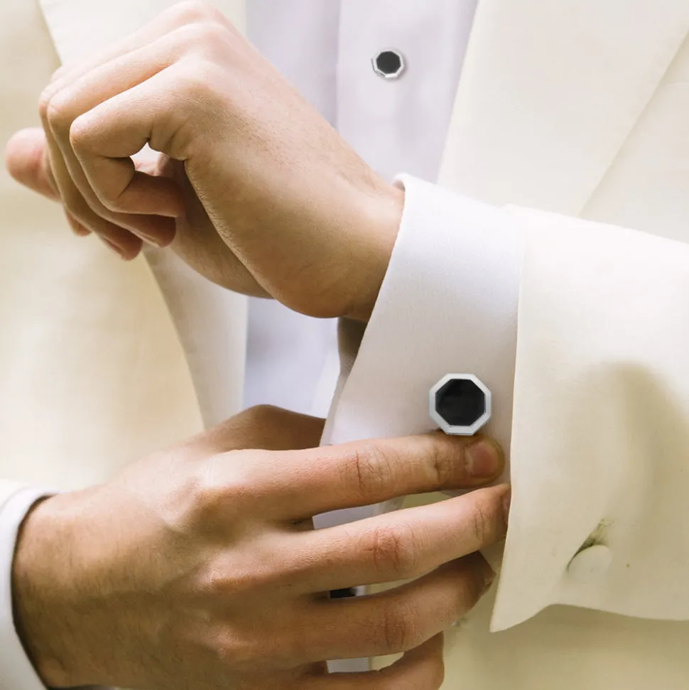 octagon_onyx_gemstone_ste_1.webp Octagon Onyx Gemstone Sterling Cufflinks & Studs