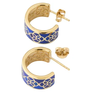 Petal Gemstone Gold Vermeil Sterling Huggie Earrings